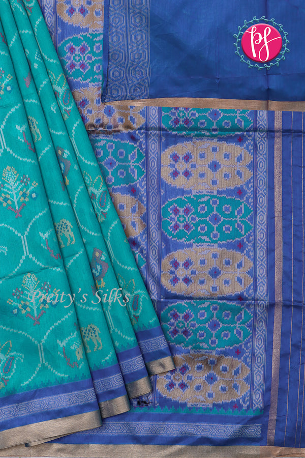 Semi Tussar Silk with Patola design Saree -PF71150