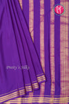 Pure Mysore Crepe Silk Saree -Purple-PF84264