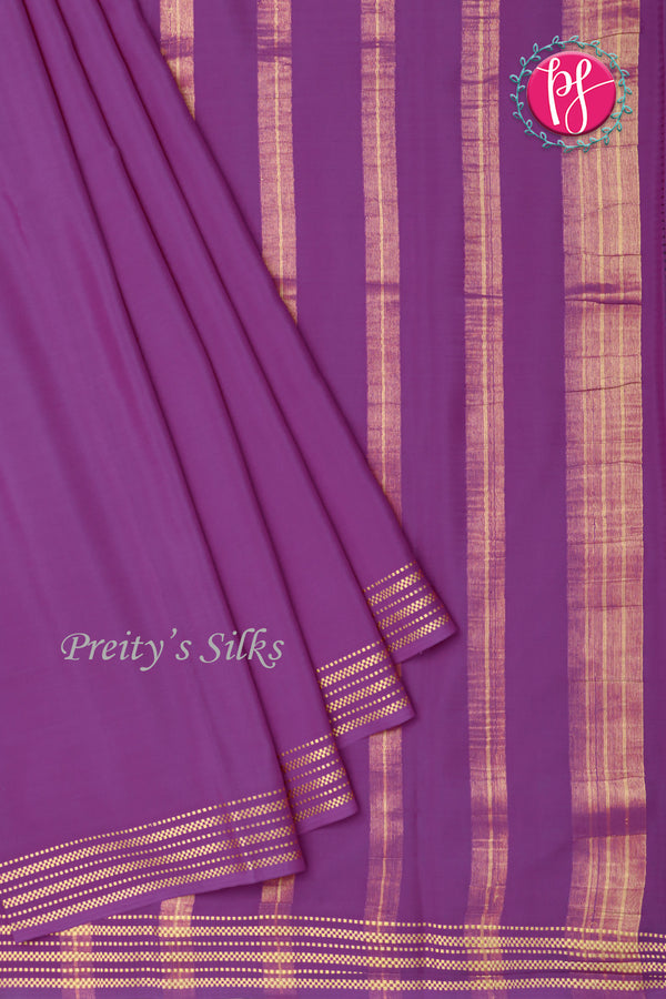 Pure Mysore Crepe Silk Saree -Lightpurple-PF84239