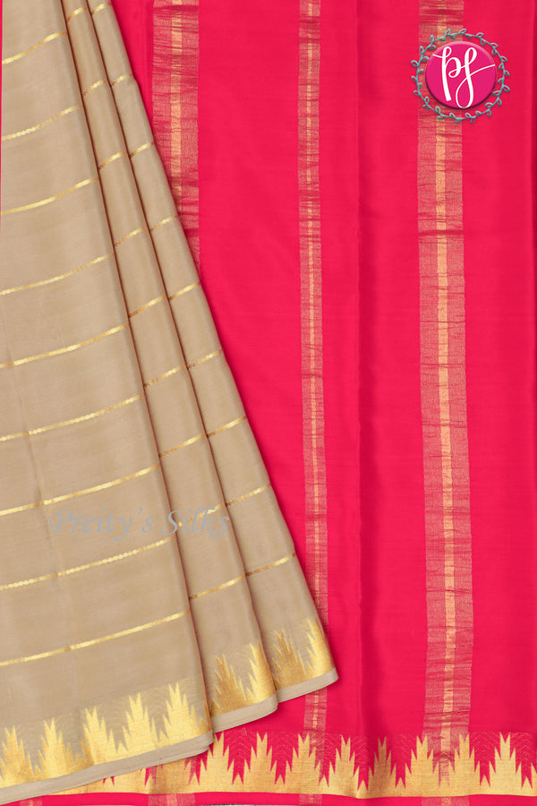 Pure Mysore Crepe Silk Saree -PF77457
