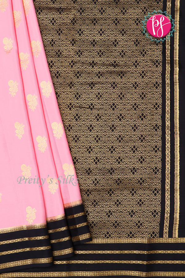 Pure Mysore Crepe Silk Saree -PF77405