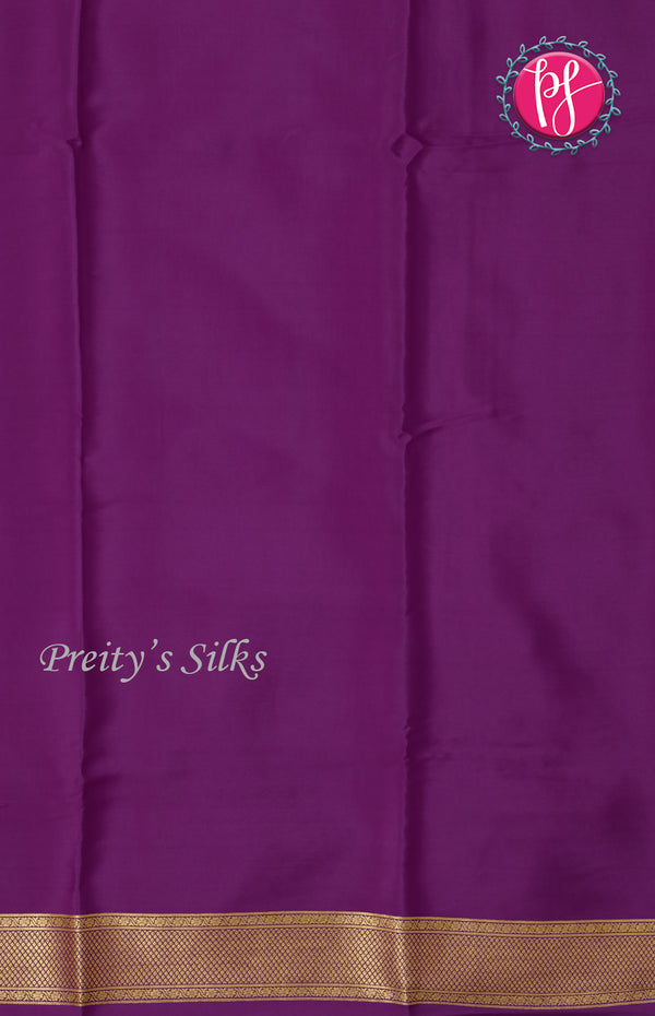 Pure Mysore Crepe Silk saree-White And Purple-PF45500 – Preity's Silks