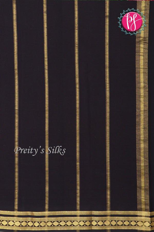 (Pre-Booking- Dispaching After 10 days)Rashmika Mandanna Reception Inspired Pure Mysore Crepe Silk Saree