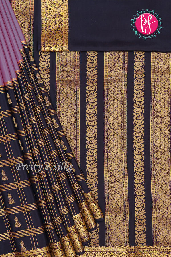 Pure Mysore Crepe Silk Saree WITH JUMKA MOFFITS