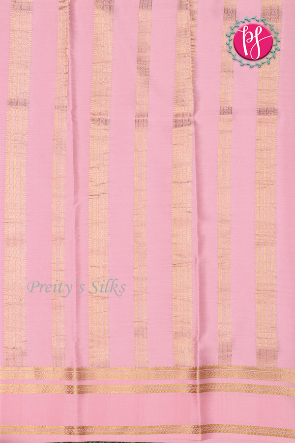 Pure Mysore Crepe Silk Saree With Bentex Border-PF80269