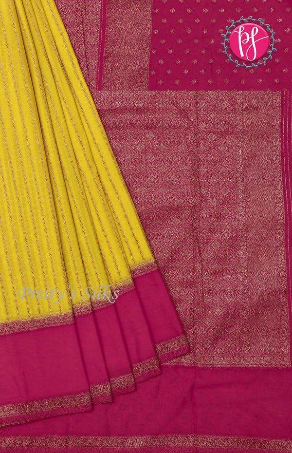 Semi Banarasi Georgette Silk Saree-PF71675