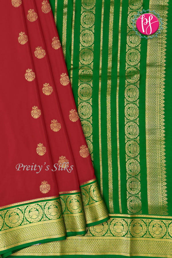 Pure Mysore Crepe Silk Saree-PF77385
