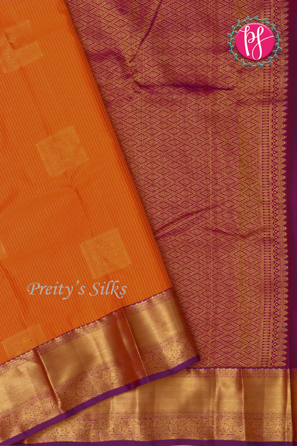 Semi Kanchipuram Silk Saree-PF77107