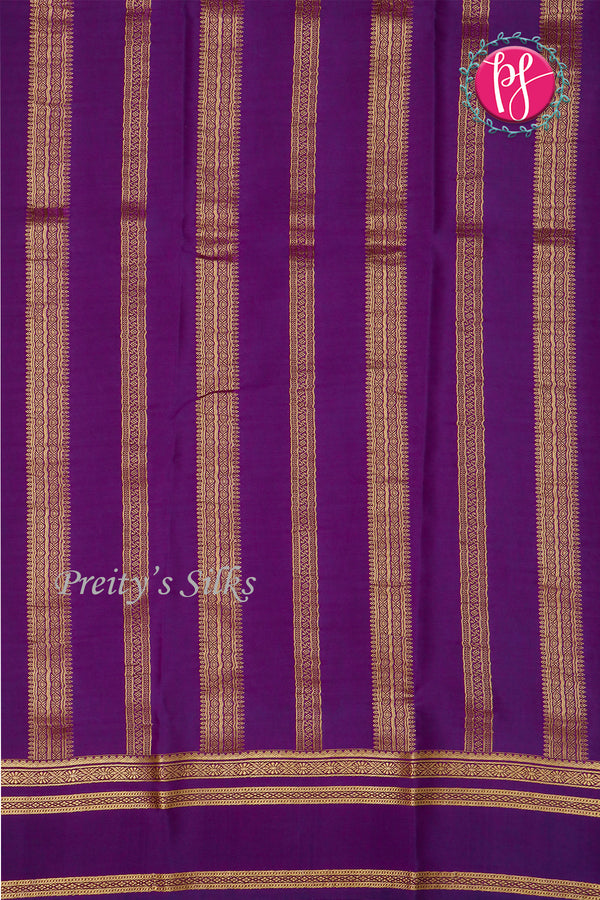 Pure Mysore Crepe Silk Saree With Bentex Border-PF80270