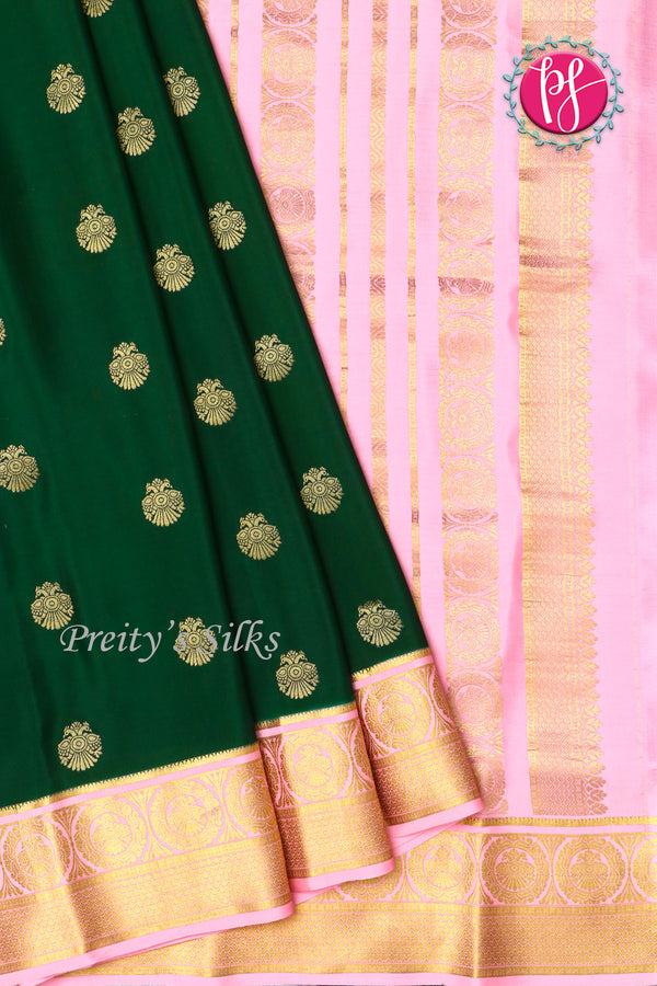 Pure Mysore Crepe Silk Saree-PF77380