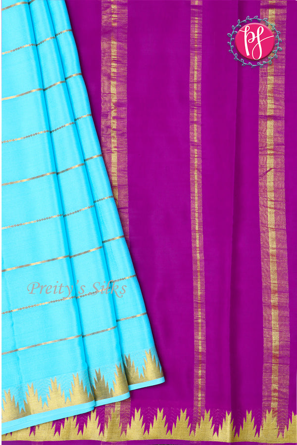 Pure Mysore Crepe Silk Saree -PF77454