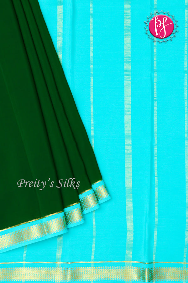 Pure Mysore Crepe Silk Saree -PF80461
