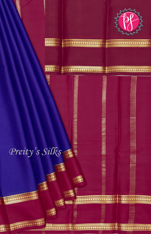Pure Mysore Crepe Silk Saree With Bentex Border