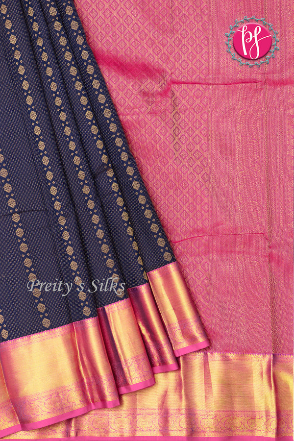 Semi Kanchipuram Silk Saree-PF55940
