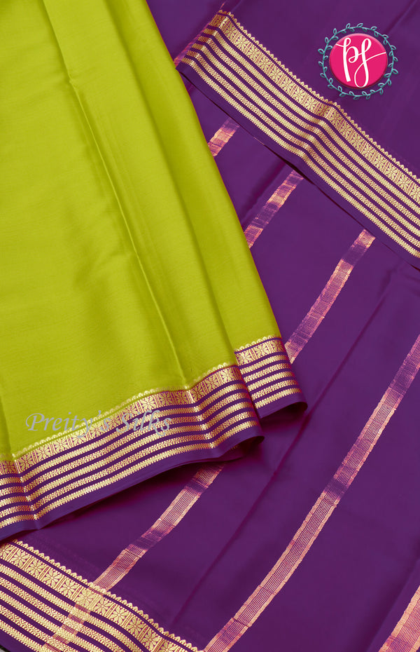 Pure Mysore Crepe Silk saree-PF64323