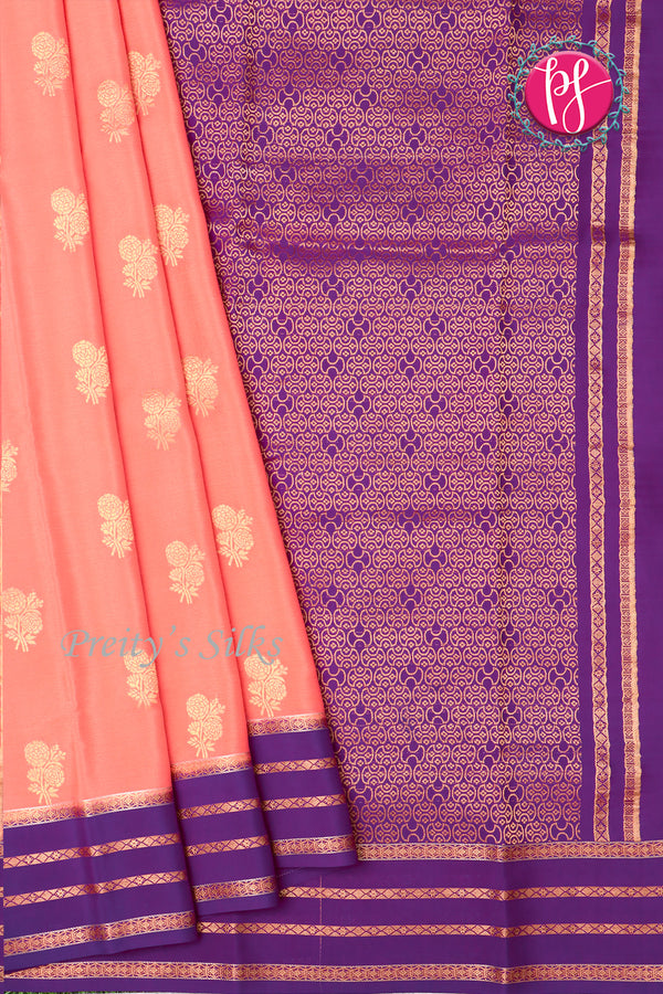 Pure Mysore Crepe Silk Saree -PF77403