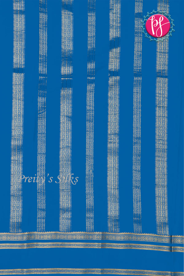 Pure Mysore Crepe Silk Saree With Bentex Border-PF80268