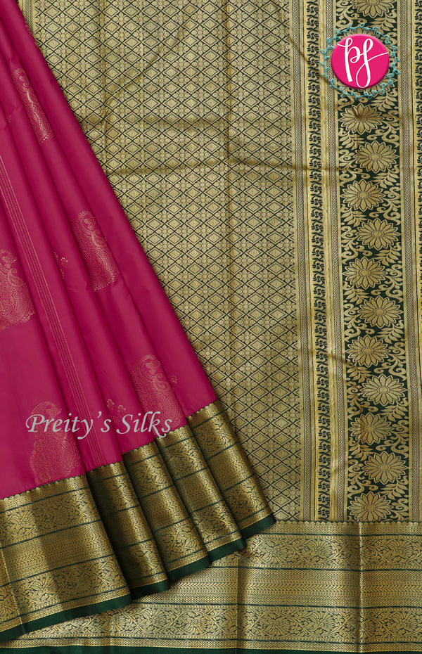 Half Pure Kanchipuram Silk Saree-PF60514
