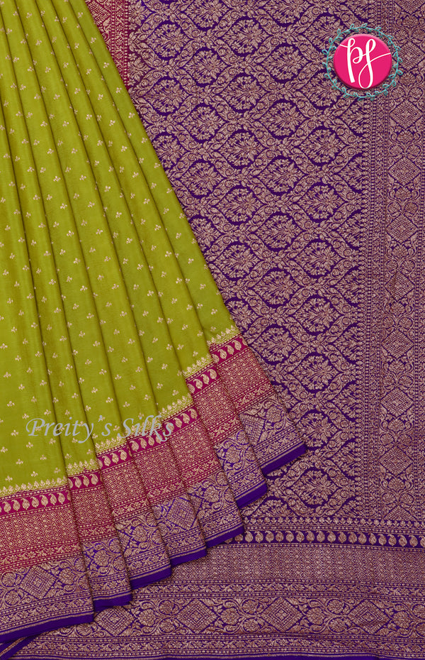 Pure Kaddi Banarasi Crepe Silk Saree-PF25891