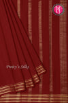 Pure Mysore Crepe Silk Saree -Maroon-PF84232