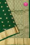 Half Pure Kanchipuram Silk Saree-Bottlegreen-PF04456