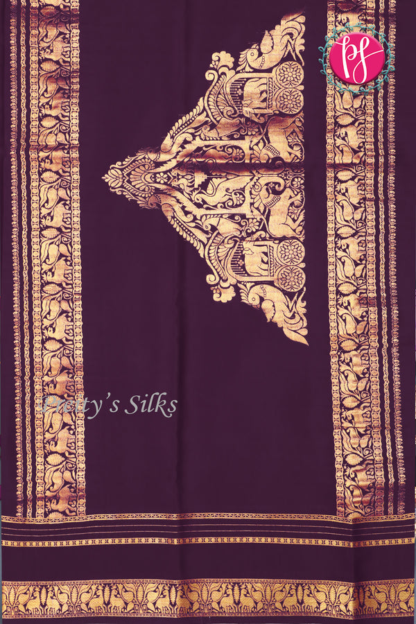 Pure Mysore Crepe Silk Saree -PF77418