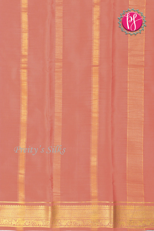 Pure Mysore Crepe Silk Saree -Coral-PA01328