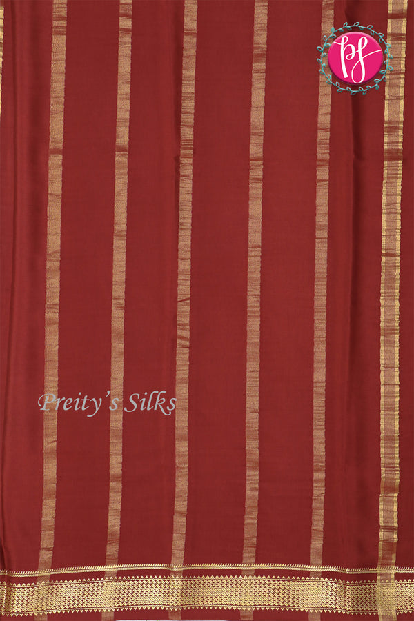 Pure Mysore Crepe Silk Saree -PF80460