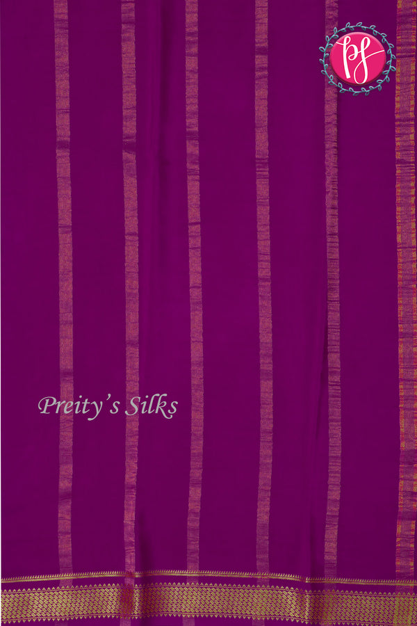 Pure Mysore Crepe Silk Saree -PF80462