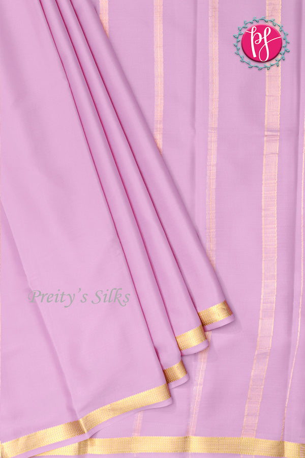 Pure Mysore Crepe Silk Saree -Lilac-PA03063