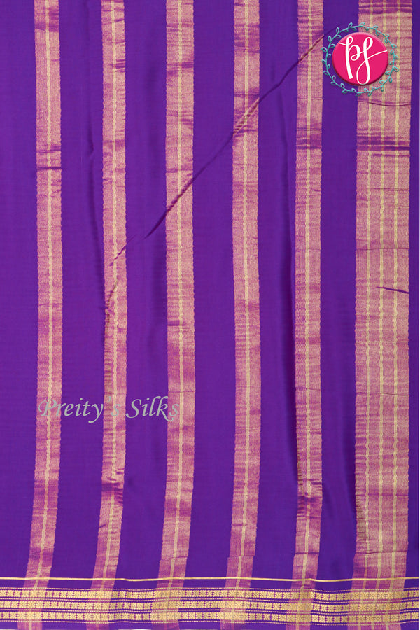 Pure Mysore Crepe Silk Saree -Purple-PF84264