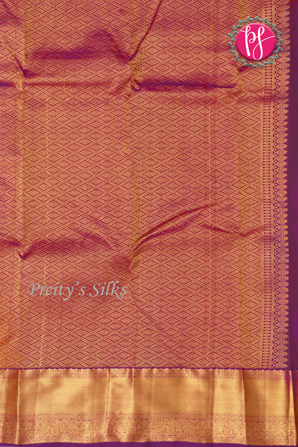 Semi Kanchipuram Silk Saree-PF77107