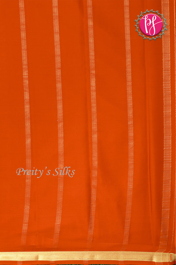 Pure Mysore Crepe Silk Saree -Orange-PA03063