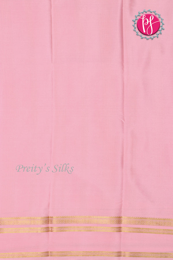 Pure Mysore Crepe Silk Saree With Bentex Border-PF80269