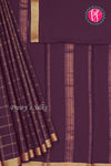 Pure Mysore Crepe Silk Saree All over CHECKS