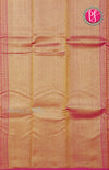 Half Pure kanchipuram silk Saree-Mustared Yellow With Pink - PF47153