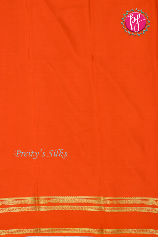 Pure Mysore Crepe Silk Saree With Bentex Border-PF80271