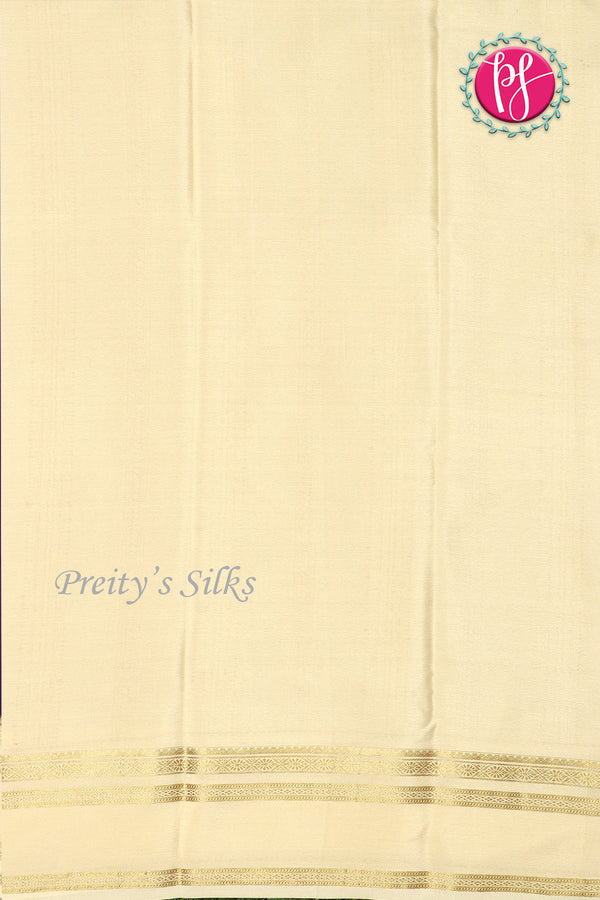 Pure Mysore Crepe Silk Saree With Bentex Border-PF80267