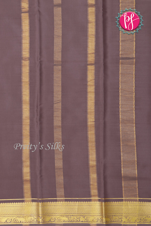Pure Mysore Crepe Silk Saree -Dark mauve-PA01330