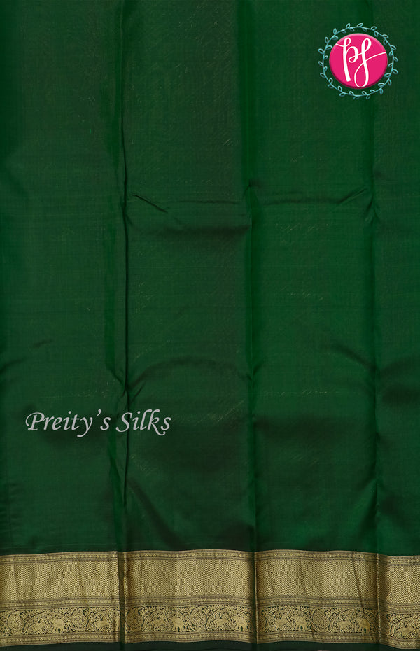 Pure Kanchipuram Brocade Silk Saree-Green-PF55431