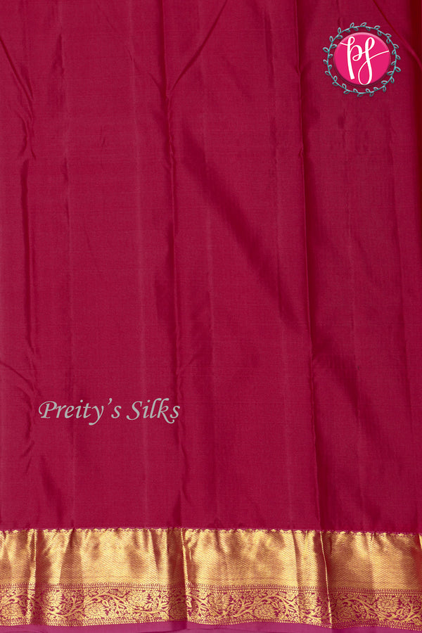 Semi Kanchipuram Silk Saree-PF77106