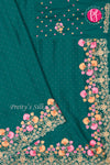 Semi Chiffon Silk Saree -Floral Border-PF71443
