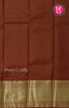 Pure Kanchipuram Silk Saree -Light Blue And Marron-PF63071