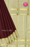 Pure Mysore Crepe Silk Saree With Bentex Border