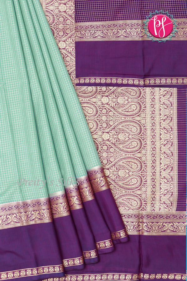 Semi Mysore Crepe Silk Saree-PF73245