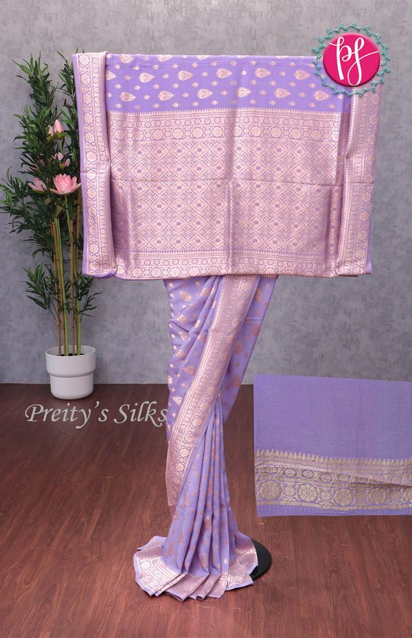 Semi Banarasi Georgette Silk Saree -PF67738