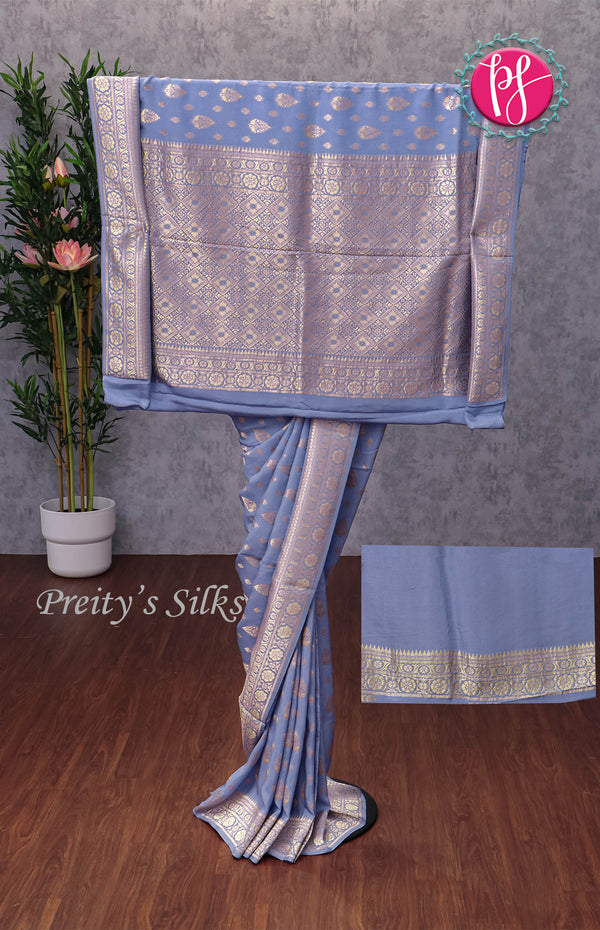 Semi Banarasi Georgette Silk Saree -PF67738