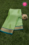 Pure Mysore Crepe Silk saree-Wheat Border