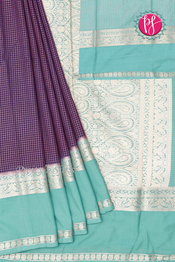 Semi Mysore Crepe Silk Saree-PF73245