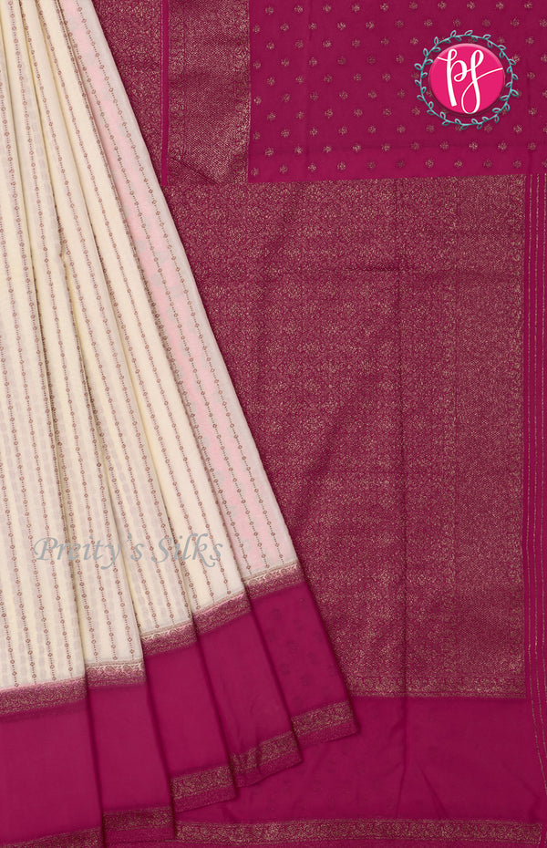 Semi Banarasi Georgette Silk Saree-PF71675